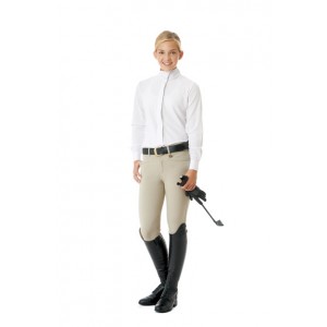 Celebrity EuroWeave DX Euro Seat Front Zip Knee Patch Breeches Child's Ovation®