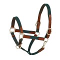 Padded Web/Lthr Halter w/Snap