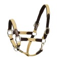 Padded Web/Lthr Halter w/Snap